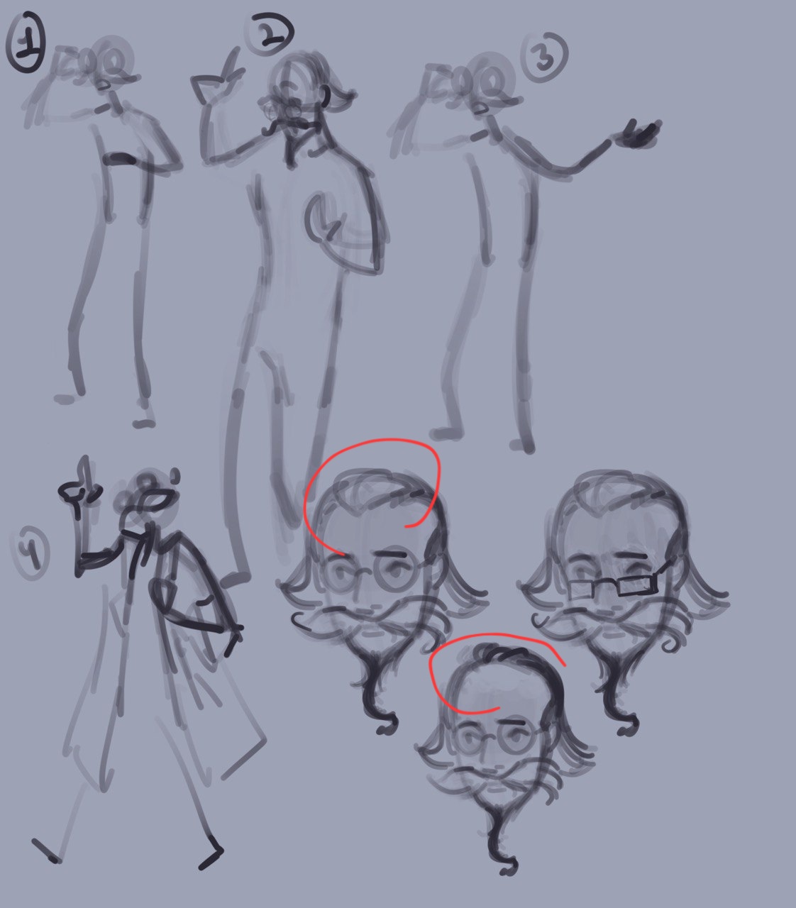 Gesture and face options for Professor Hemming Ernway by Nurkaydar Tomiris.