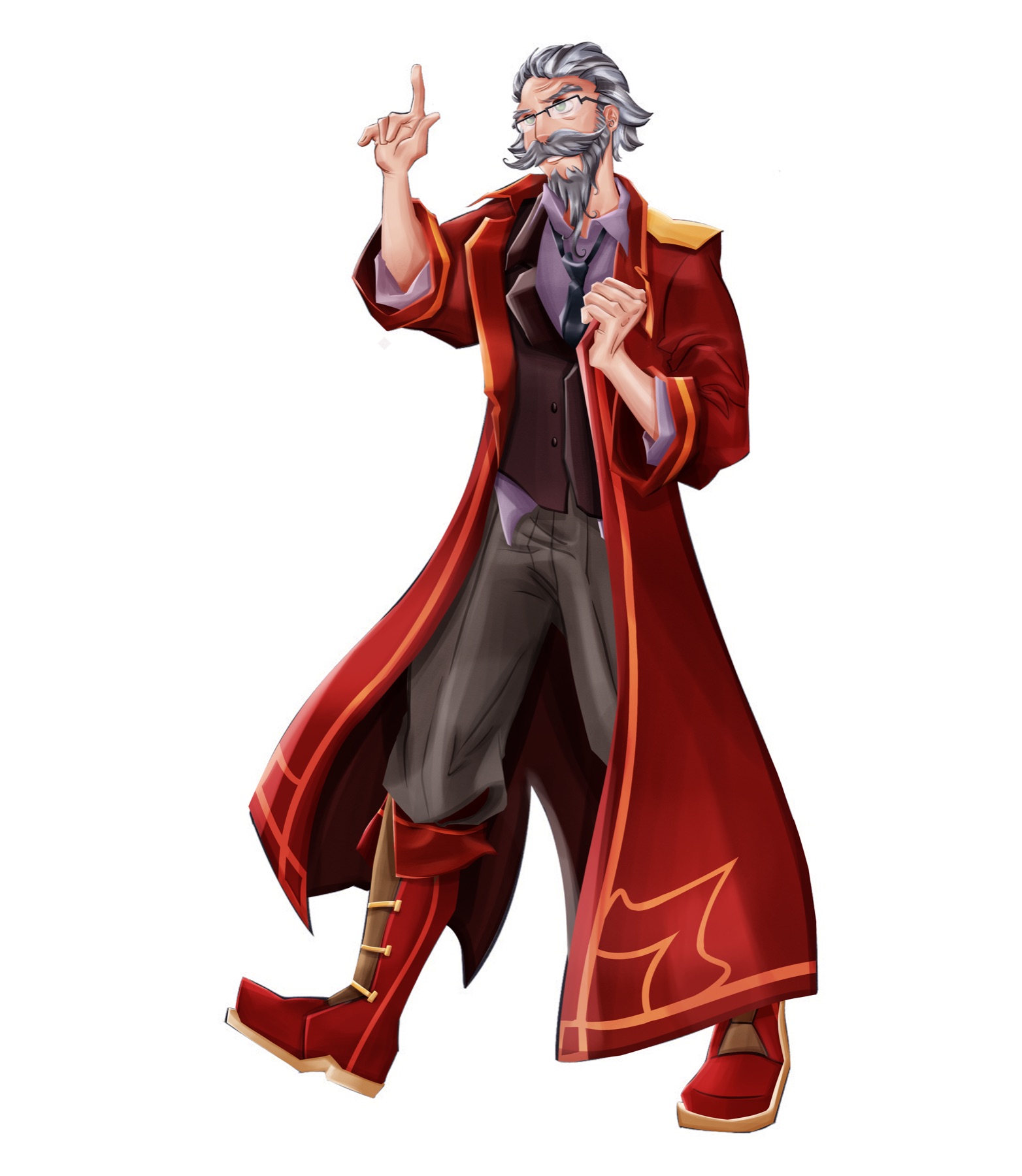Finished commissioned character art of Professor Hemming Ernway by Nurkaydar Tomiris.