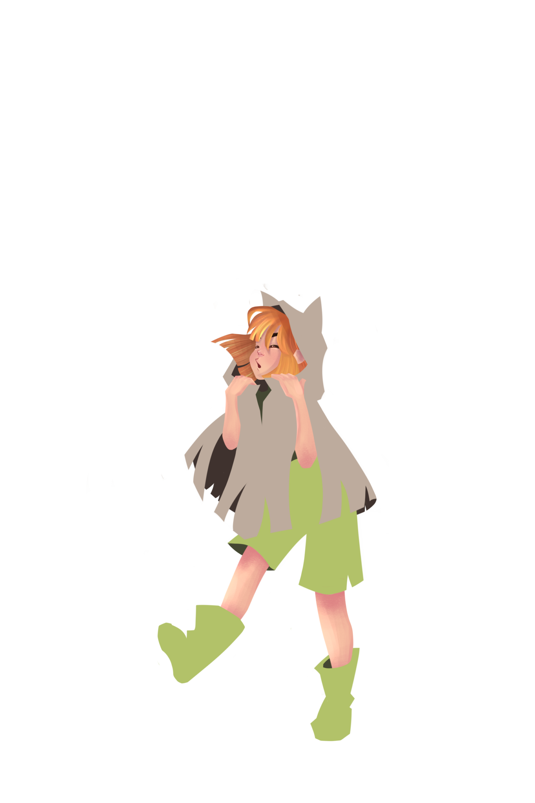 Finished commissioned character design of Aven by Nurkaydar Tomiris.